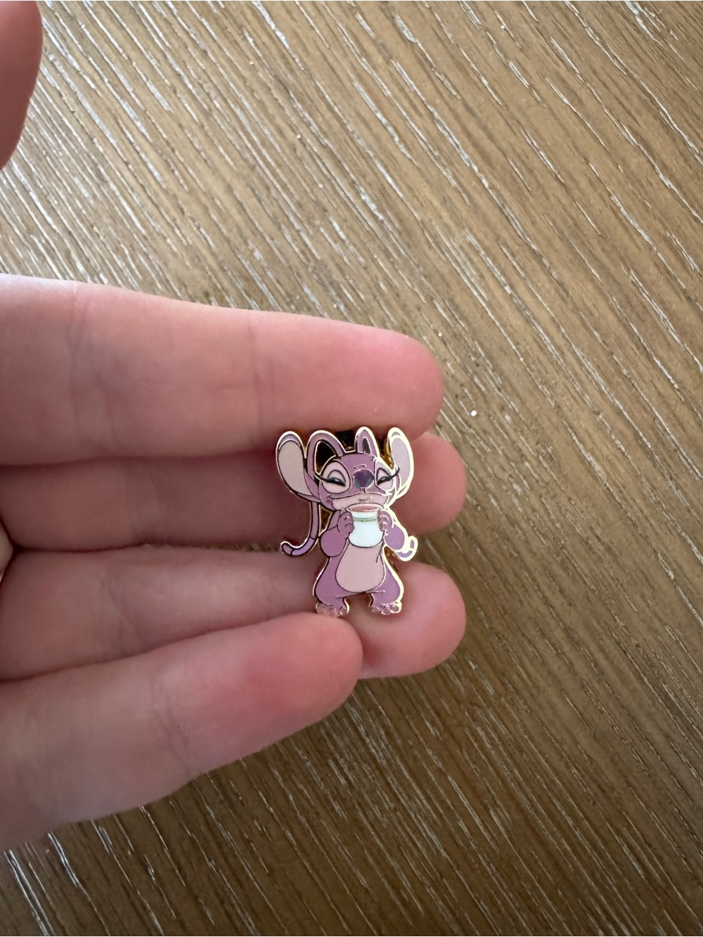 PALM Disney Lilo and Stitch Series 2 Micro Mystery Pin - Angel with coffee